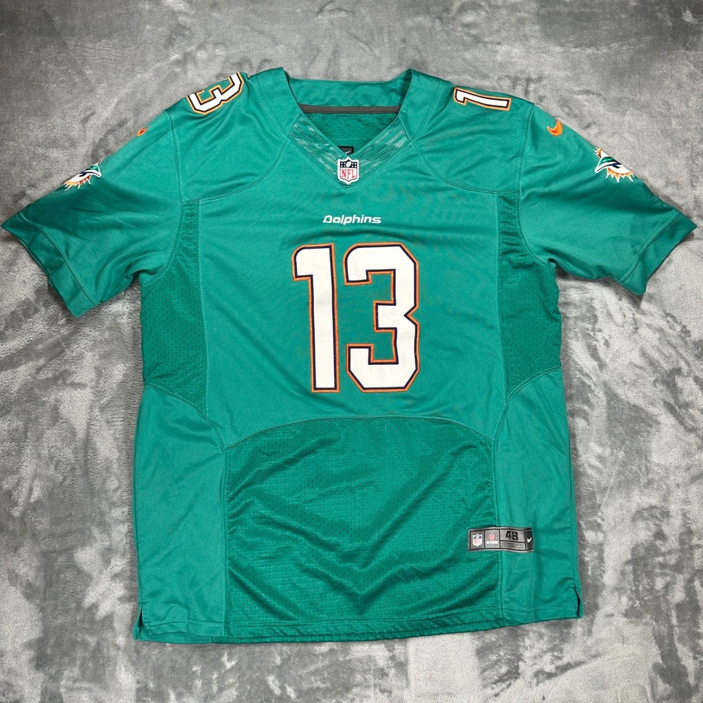 Nike Miami Dolphins Dan Marino 13 Stitched NFL Jersey Teal Mens 48 XL